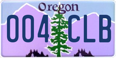 OR license plate 004CLB