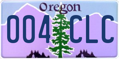 OR license plate 004CLC