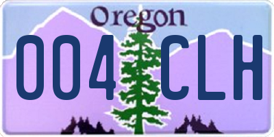 OR license plate 004CLH