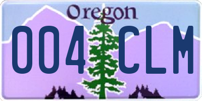 OR license plate 004CLM