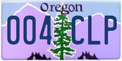 OR license plate 004CLP