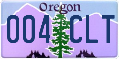 OR license plate 004CLT