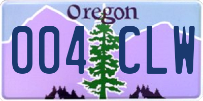 OR license plate 004CLW