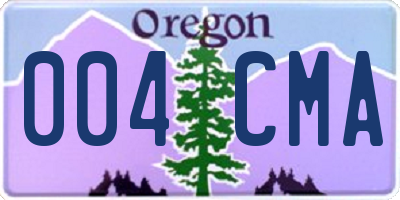 OR license plate 004CMA