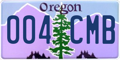 OR license plate 004CMB