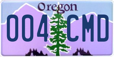OR license plate 004CMD