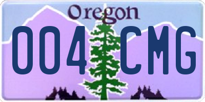 OR license plate 004CMG