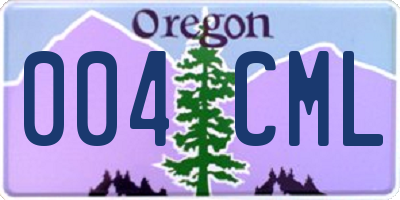 OR license plate 004CML