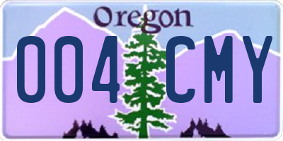 OR license plate 004CMY