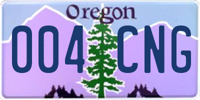 OR license plate 004CNG