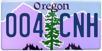 OR license plate 004CNH