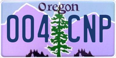 OR license plate 004CNP
