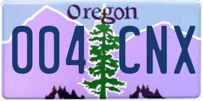 OR license plate 004CNX