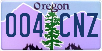 OR license plate 004CNZ
