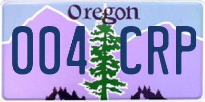 OR license plate 004CRP