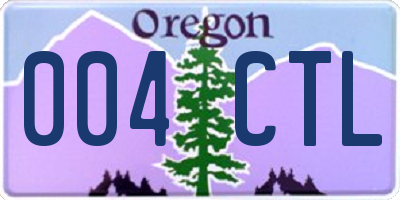 OR license plate 004CTL