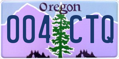OR license plate 004CTQ
