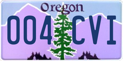 OR license plate 004CVI