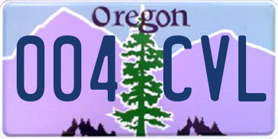OR license plate 004CVL