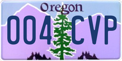 OR license plate 004CVP
