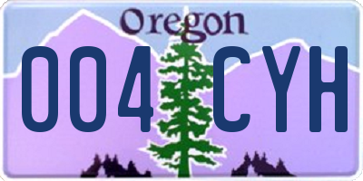 OR license plate 004CYH