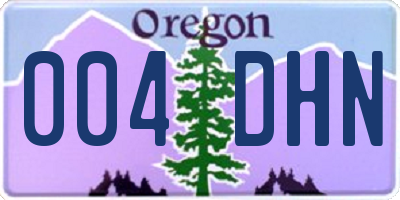 OR license plate 004DHN