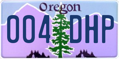 OR license plate 004DHP