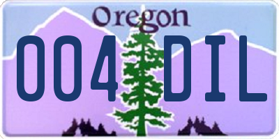OR license plate 004DIL
