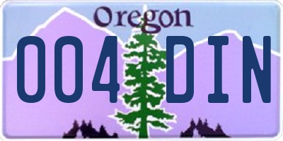 OR license plate 004DIN