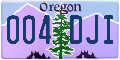 OR license plate 004DJI