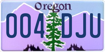 OR license plate 004DJU