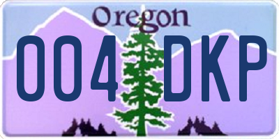 OR license plate 004DKP
