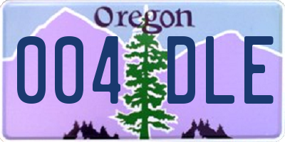 OR license plate 004DLE