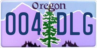 OR license plate 004DLG