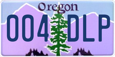 OR license plate 004DLP