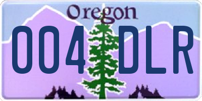 OR license plate 004DLR
