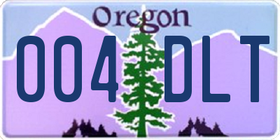 OR license plate 004DLT