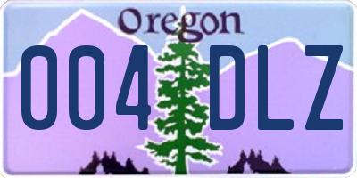 OR license plate 004DLZ