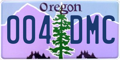 OR license plate 004DMC