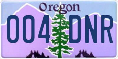 OR license plate 004DNR