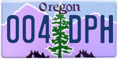 OR license plate 004DPH