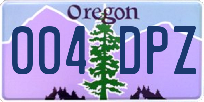 OR license plate 004DPZ