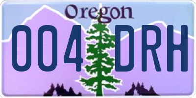 OR license plate 004DRH