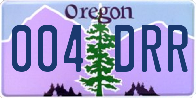 OR license plate 004DRR