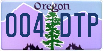 OR license plate 004DTP