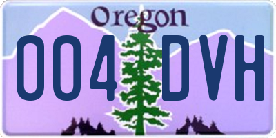 OR license plate 004DVH