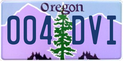 OR license plate 004DVI