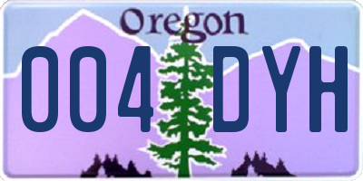 OR license plate 004DYH