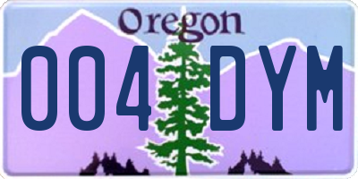 OR license plate 004DYM