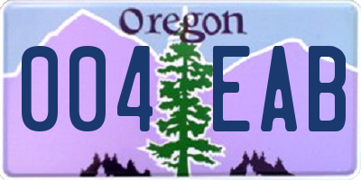 OR license plate 004EAB